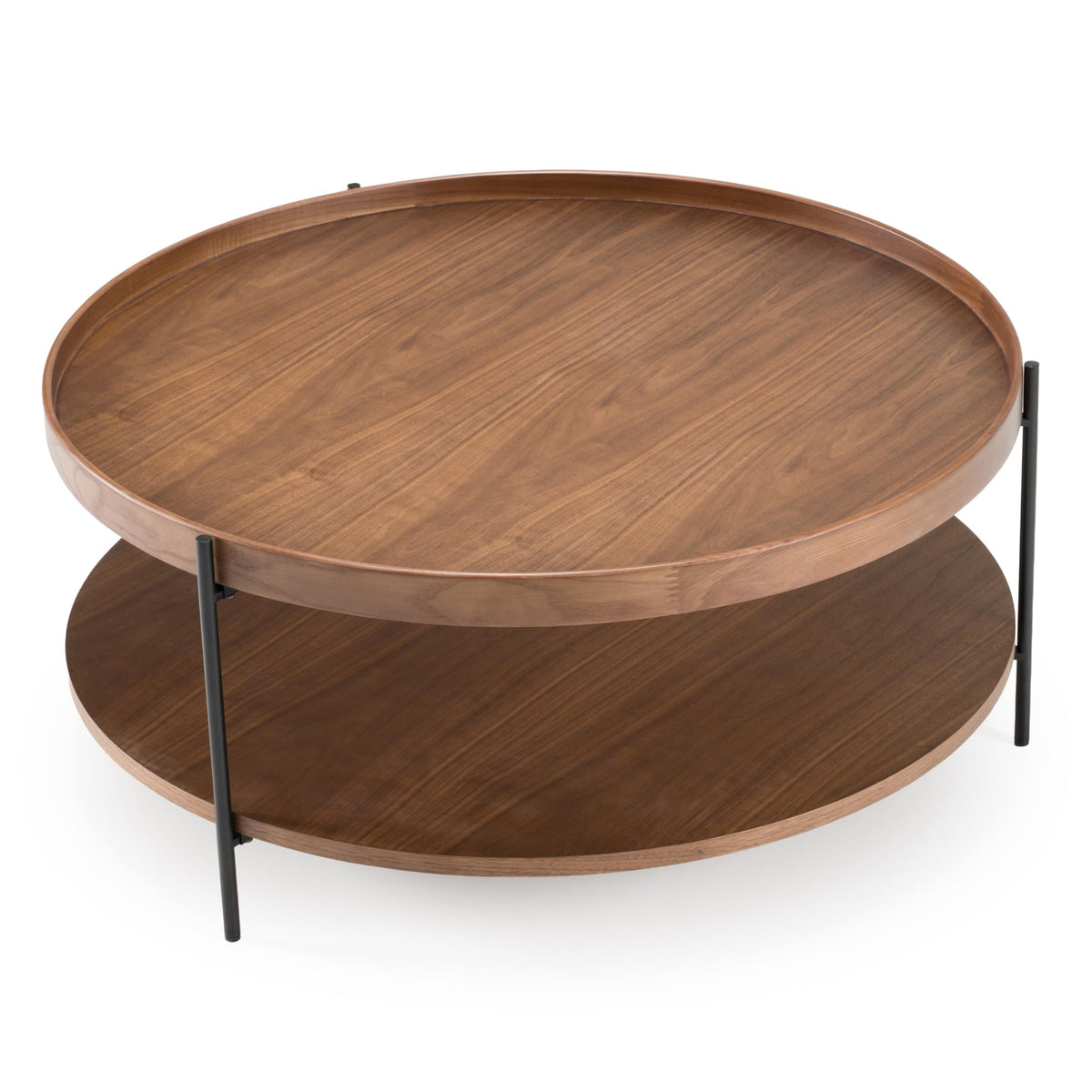 Savoy - Modern Walnut Large Coffee Table by Limari Home – Iron, Walnut, Model LIM-82100