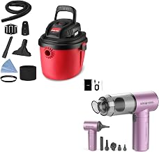 Shop-Vac 2.5 Gallon 2.5 Peak HP Wet/Dry Vacuum, Portable & Compact 2036000 S4 16000Pa Mini Handheld Car Vacuum Cleaner Cordless, Purple