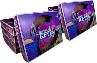 SOUTHERN CHAMPION TRAY SCT Rosca de Reyes Bakery Box (25 Pack), 26x18x3, Colorful Bakery Box with Window, 26 inch Cake Box, Dia de los Reyes Cake Packaging, Disposable, 2372