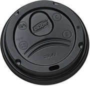 Dixie 10-16 Oz. Dome Hot Coffee Cup Lids by GP PRO (Georgia-Pacific), Black, D9542B, 1,000 Count (100 Lids Per Sleeve, 10 Sleeves Per Case), Large