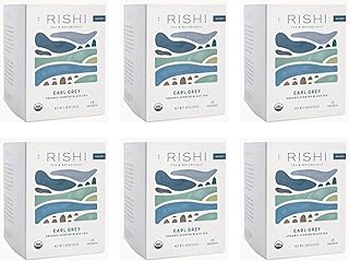Rishi Tea Earl Grey Organic Black Sachet Tea Bags, Caffeinated, 90ct