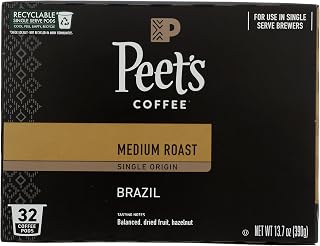 Peet's Coffee & Tea, Coffee Brazil Minas Pods, 13.7 Ounce