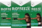 Biofreeze Patches Menthol Pain Relieving Patches (5 Per Box, Pack Of 3) Up To 8 Hours Of Pain Relief From Sore Muscles, Arthritis, Backaches, Spains, Bruises, Strains And Joint Pain (Package May Vary)