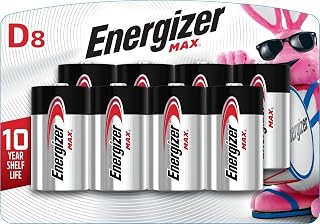Energizer MAX D Batteries (8 Pack), D Cell Alkaline Batteries