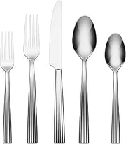 Oneida Kennedy 20-Piece 18/0 Silverware Set for 4, Flatware | mirror finish, dishwasher safe | includes knives, forks, and spoons | cutlery set for kitchen and dining