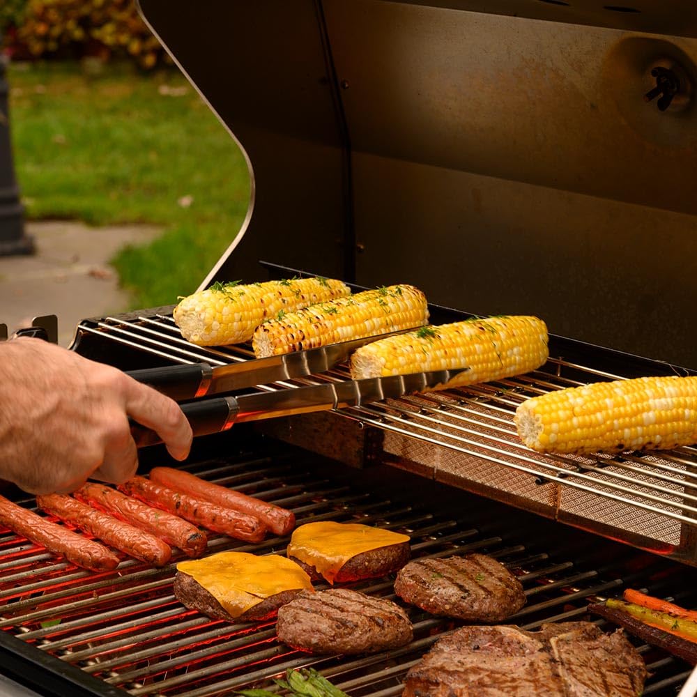 02465YNST Plastic Finger Grip 3-Piece Tool Set by Mr. Bar-B-Q – Stainless-Steel, As shown in the image, Model 02465XNST