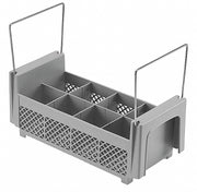 Half Flatware Basket with Handles Soft Gray 8FB434 by Cambro – Plastic, Soft Gray, Model 8FB434151