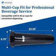 San Jamar 23.25 in / Black Gasket / Black Cup Holders