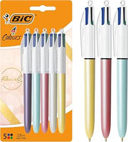 BIC 4 Colours Pearl Multicoloured Ball Pen Pack of 5