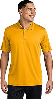 SPORT-TEK Unisex PosiCharge Competitor Polo | Casual Short Sleeve Collared Shirt for Men & Women, Athletic Fit Summer Top for Work, Golf & Tennis Gold