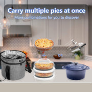 Arineng Pie Carrier Set, 10 Inch, Gray