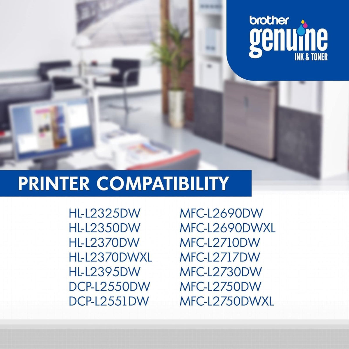 Genuine High Yield Black Toner Cartridge 2-Pack by Brother – Black, Pack of 2, Model TN760