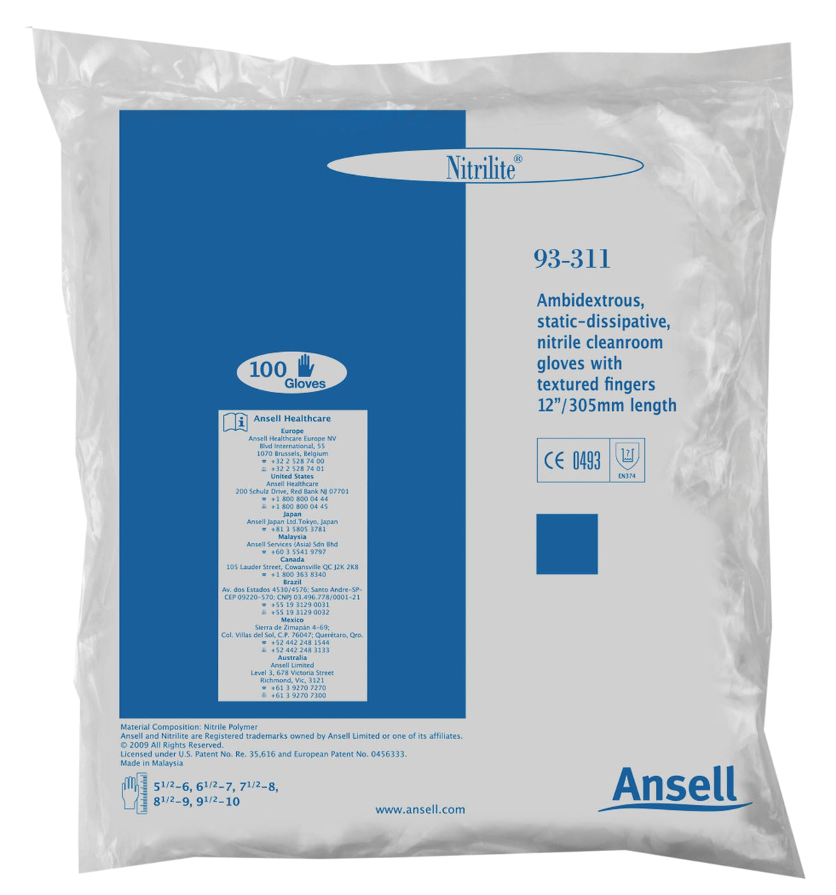 Ansell Size S / White / 1 Safety Work Gloves