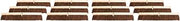 Genuine Joe 24" Push Broomhead, for Use with Threaded Handles (Sold Separately), Palmyra Bristles, 3.25" Lacquered Hardwood Block, 12 Count