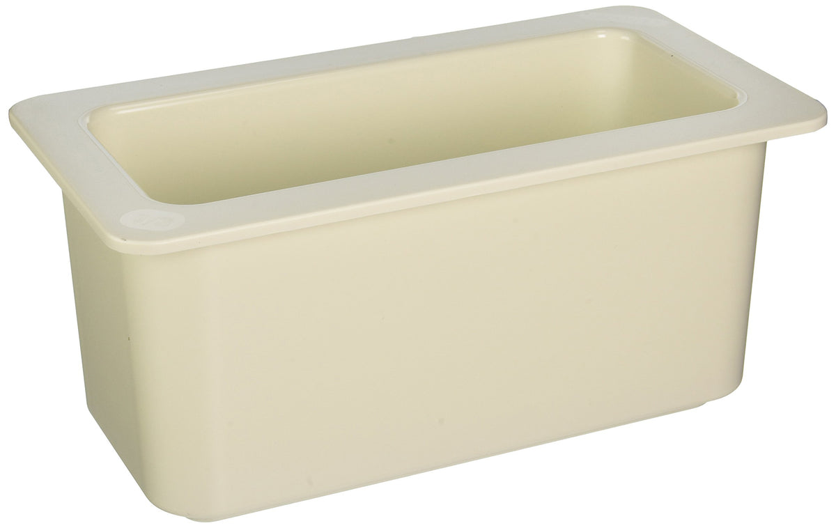 36CF148 ColdFest White 6" H 1/3 Size Cold Food Pan by Cambro – 1/3 Size, 3.7 quarts, ABS, White
