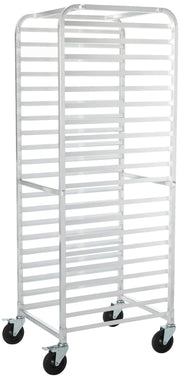 20-Tier Welded Aluminum Sheet Pan Rack by Winco – 21"D x 26.5"W x 70"H, Metal, Silver, Model AWRK-20