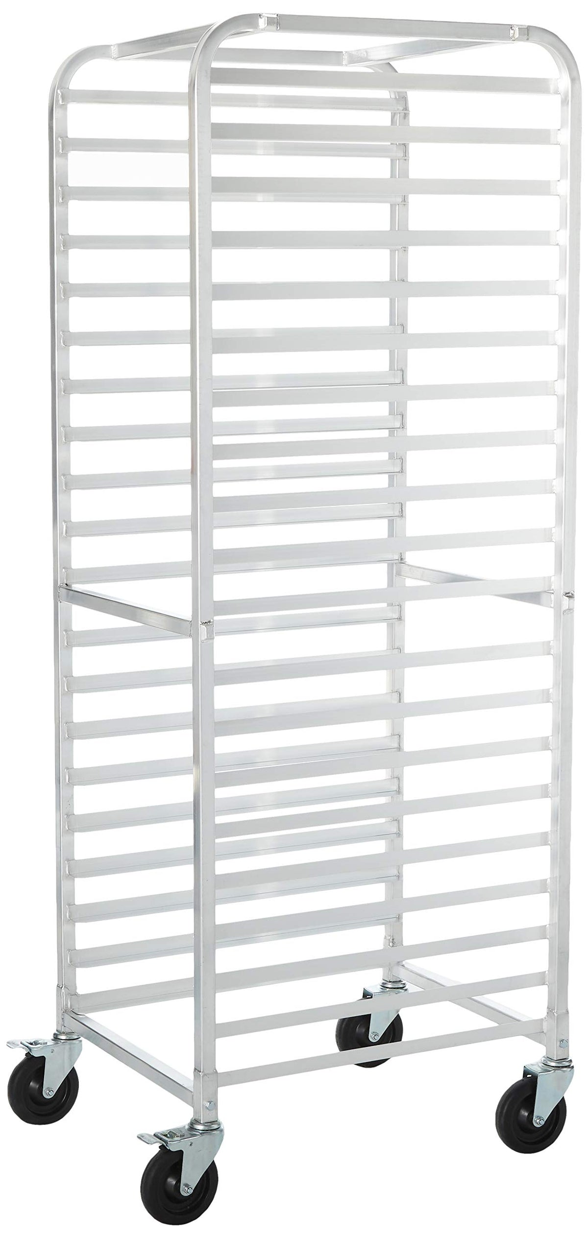 20-Tier Welded Aluminum Sheet Pan Rack by Winco – 21"D x 26.5"W x 70"H, Metal, Silver, Model AWRK-20