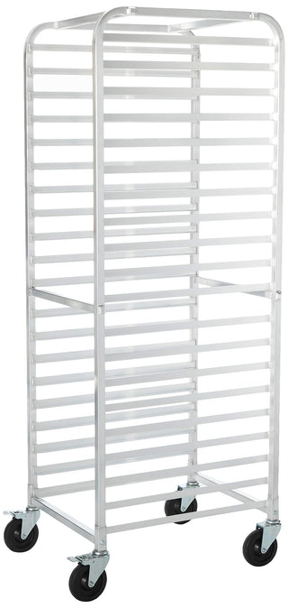 20-Tier Welded Aluminum Sheet Pan Rack by Winco – 21"D x 26.5"W x 70"H, Metal, Silver, Model AWRK-20