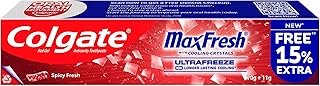 Colgate MaxFresh Toothpaste, Red Gel Tooth Paste with Menthol for Super Fresh Breath, 70g (Spicy Fresh)