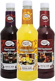 MASTER OF MIXES Mixers for Bourbon & Whiskey, Ready to Use, 1L, 3 Pack | Manhattan, Whiskey Sour, & Old Fashioned | Cocktail & Mocktail Drink Recipes, Pour Ready, Consistent, Smooth Mixing Texture
