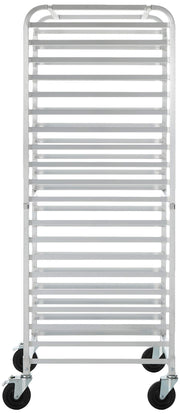 20-Tier Welded Aluminum Sheet Pan Rack by Winco – 21"D x 26.5"W x 70"H, Metal, Silver, Model AWRK-20