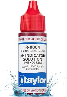Taylor R-0004-A Ph Indicator Refill .75 ounce | Phenol Red Dropper Refill (0.75 oz) Tests pH in Pools & Spas, Replace Annually