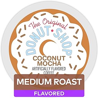 The Original Donut Shop Coffee,medium roast pods Coconut Mocha, 4.1 Ounce, 12 Count