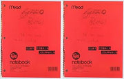 Mead Notebook Spiral Single Subject COL 11 X 8 1/2 70 CT (Pack of 2)