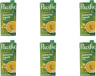 Pacific Foods Light in Sodium Organic Butternut Squash Soup, 32 oz (6 Pack)