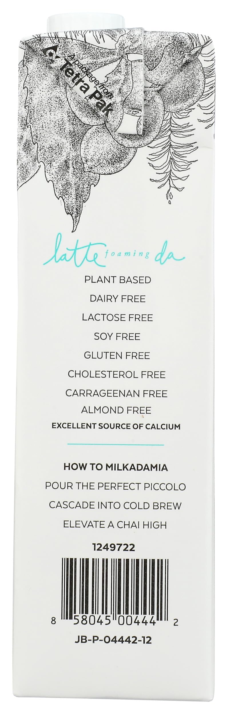 Macadamia Milk Latte Da, 32 Fl Oz by Milkadamia – 32 Fl Oz (Pack of 1), Model 0858045004442
