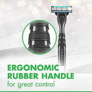 Mach3 Disposable Razors for Men by Gillette – 6 Count (Pack of 1), Black, Model 047400303744