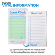 Green Guest Check Books for Servers (20 Pack) Server Note Pads by Stock Your Home – 20 Pack, Paper, Green, Model 1296