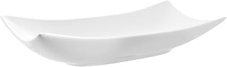 10 Strawberry Street OSLO 15" x 7" Rolled Coupe Platter, White