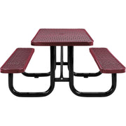 Global Industrial Red / 72 x 30 x 29.5 inches / Industrial Picnic Tables