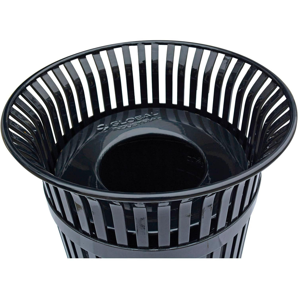 Global Industrial 36 Gallon Outdoor Heavy-Duty Slatted Steel Trash Can – Product Details
