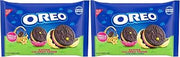 Oreo Pink and Yellow Creme Chocolate Sandwich Cookies, Limited Edition Easter Cookies, 14 Snack Packs (1 Per Pack) (Pack of 2)