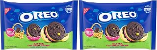 Oreo Pink and Yellow Creme Chocolate Sandwich Cookies, Limited Edition Easter Cookies, 14 Snack Packs (1 Per Pack) (Pack of 2)