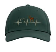 Chital Axis Deer Heartbeat Axis Deer Adjustable Printed Baseball Hat by Chital Axis Deer Lovers Shop – Cotton, Dark Green