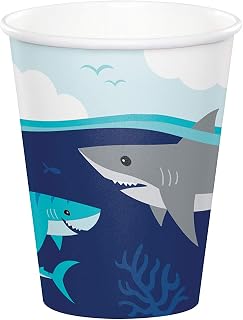 Creative Converting Shark Party Paper Cups, 8 ct
