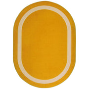 Portrait Solid Colored Area Rug by Joy Carpets – 10'9" x 13'2" (Oval), Nylon, Goldenrod, Model 1479GG-02