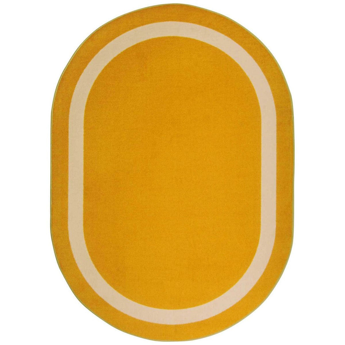Portrait Solid Colored Area Rug by Joy Carpets – 10'9" x 13'2" (Oval), Nylon, Goldenrod, Model 1479GG-02