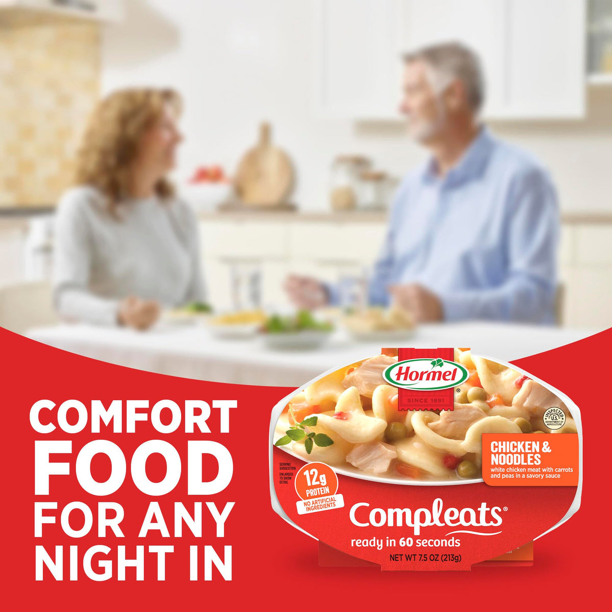 HORMEL COMPLEATS Chicken & Noodles / 7.5 Ounce (Pack of 7) / 1 Noodle