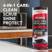 Cooktop & Microwave Cleaning Wipes - 30 Count by Weiman – 30 Wipes, Glass, Clear