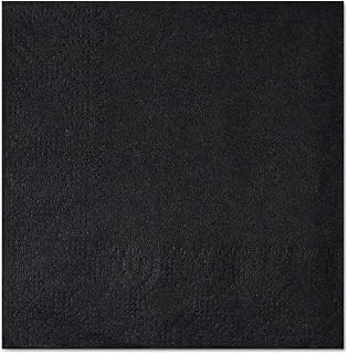 Hoffmaster Napkins, 4-3/4" x 4-3/4", Black, Case of 1,000 Napkins