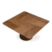 Platte - Mid-Century Modern Walnut Square Dining Table by Limari Home – Rubberwood, Walnut, Model LIM-85573