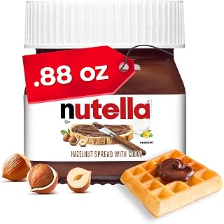 Nutella Hazelnut Spread with Cocoa, Creamy Hazelnut Spread, Breakfast Favorite, 64 Count of 0.88 oz Mini Jars