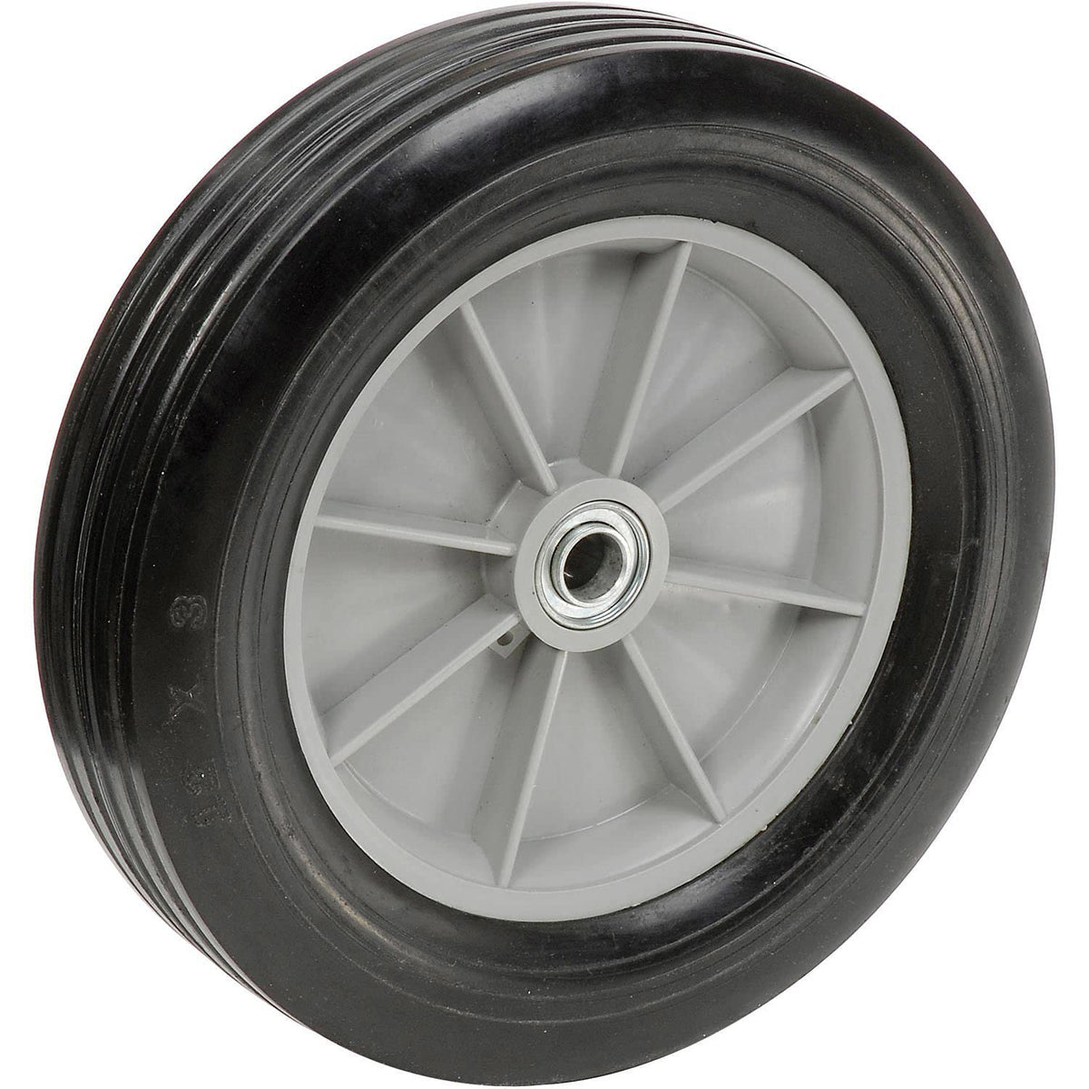 12" Rubber Wheel for HD & Extra HD Tilt Trucks by Global Industrial – 12"L x 12"W x 3"H, 12-Gauge Steel, Black/Gray, Model RP1007