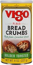 Vigo Golden Toasted Plain Bread Crumbs, 8 Ounce (Pack of 12)