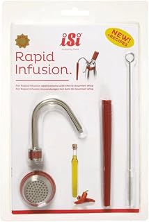 iSi 272201 Rapid Infusion Set for iSi Gourmet Whippers, Polished Stainless/Red