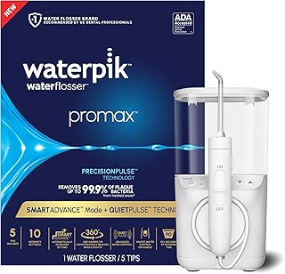 Waterpik Promax Countertop Water Flosser, SmartAdvance, 10 Settings, 5 Tips
